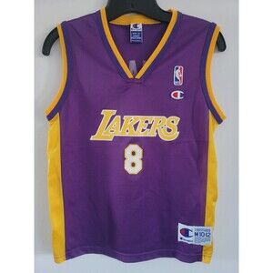 Kobe Bryant #8 Champion Kid’s Jersey Size Medium 10-12 Los Angeles Lakers